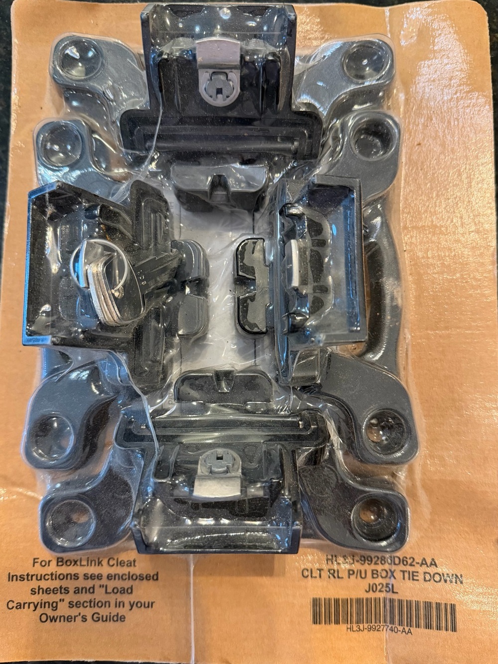 Ford Black Cargo Box Tie-Down Cleat Kit
